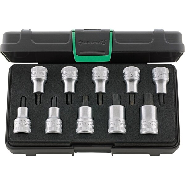 1/2 Inches Drive Socket & Ratchet Sets, Torx, 10 pcs